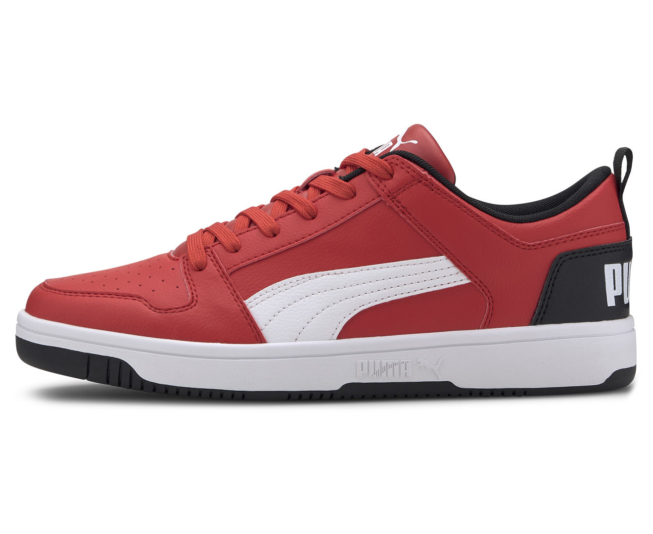 Puma Men's Rebound Layup Lo SL Sneakers - High Risk Red/White/Black ...