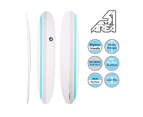 BLACKHAWK AREA51 EPS/EPOXY 9'1 Retro Malibu Longboard Surfboard White