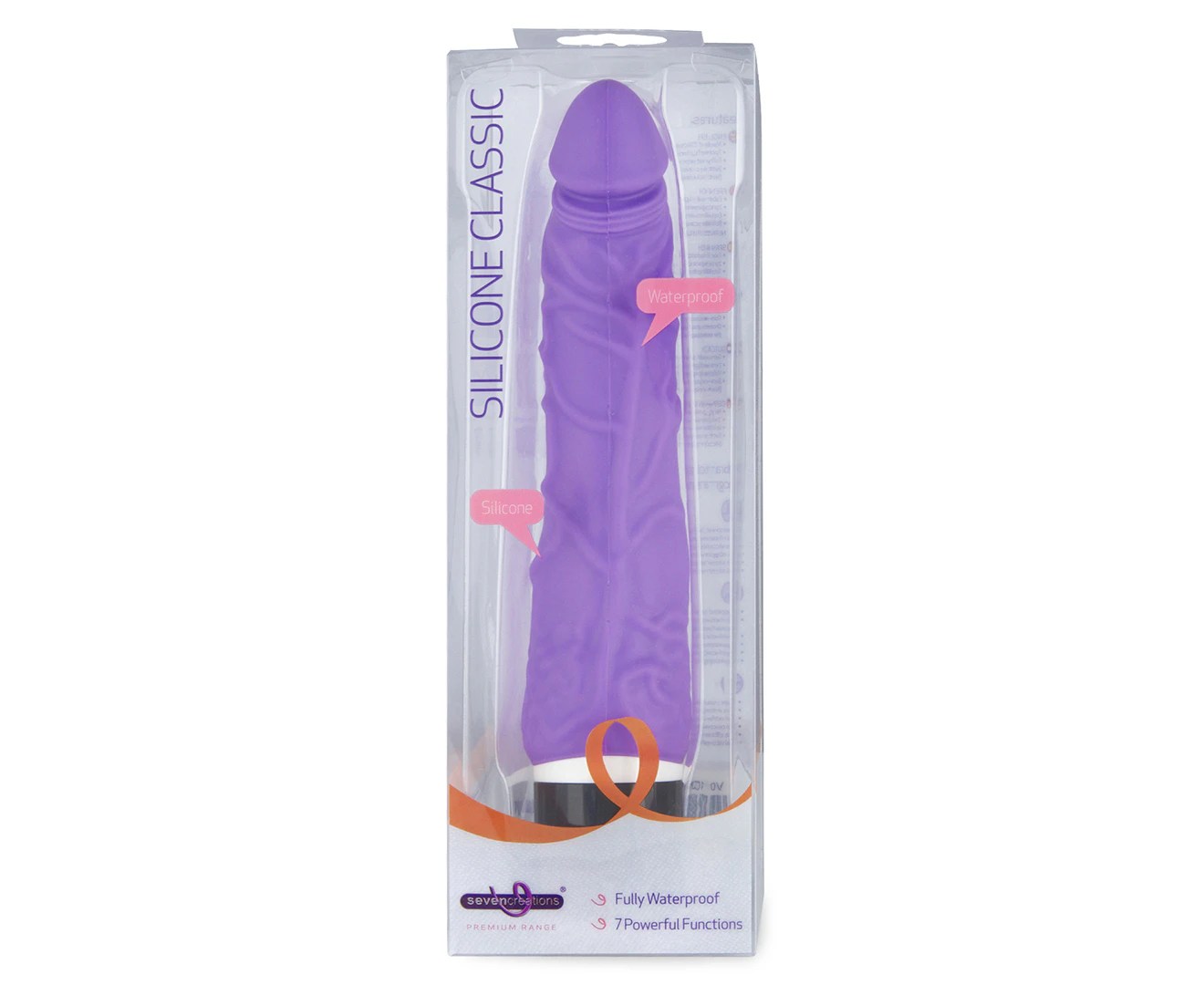 Seven Creations Silicone Classic Vibrator - Purple