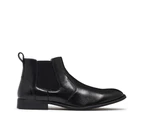 JULIUS MARLOW Harry Leather Boots Mens Slip On Dress Work Chelsea Shoes - Black