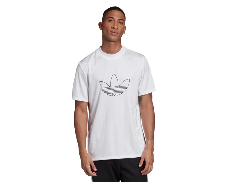 Adidas Originals Men's Outline Jersey Tee / T-Shirt / Tshirt - White