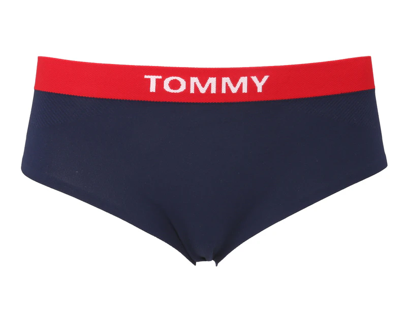Tommy Hilfiger Women's Seamless Hipster Briefs - Navy Blazer/Apple Red