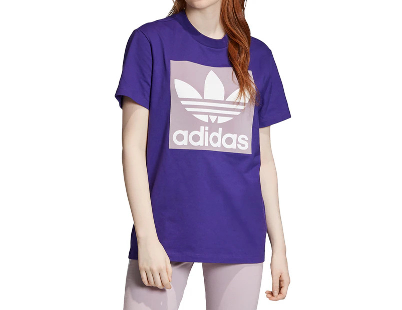 Adidas Originals Women's Boyfriend Tee / T-Shirt / Tshirt - Collegiate Purple