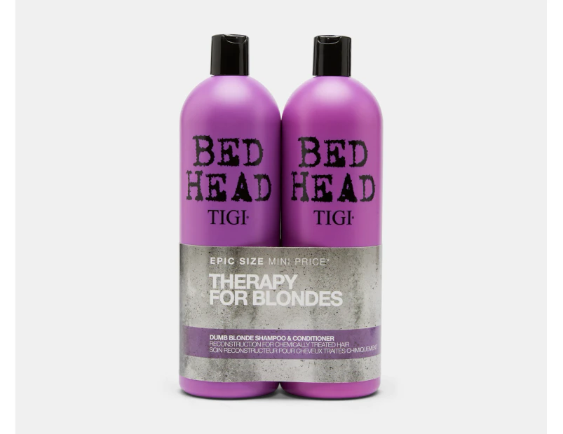 TIGI Bed Head Dumb Blonde Shampoo & Conditioner Pack 750mL