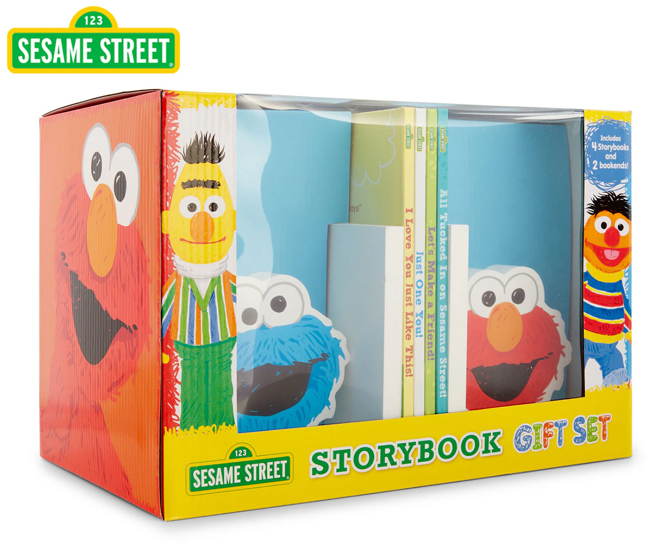 Sesame Street Storybook Gift Set w/ Book Ends