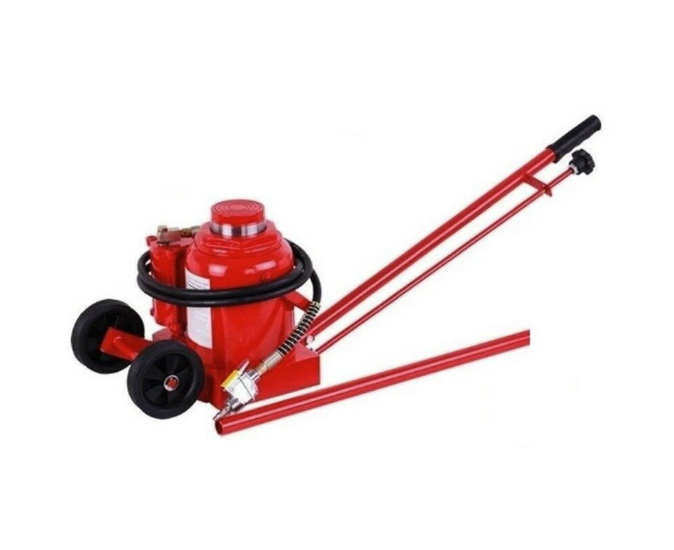 Bottle Jack Air Hydraulic 50 Ton 50,000 Kg Lifting With Long Handle & Wheels