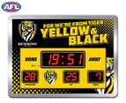 AFL Richmond Tigers Glass Scoreboard LED Clock