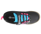 Heelys Girls' Pow X2 Lighted Skate Shoes - Black/Neon Blue/Neon Pink