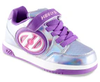 Heelys Girls' Plus X2 Lighted Skate Shoes - Sliver/Purple/Pink