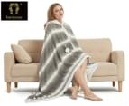 Ramesses 180x130cm Sherpa Hood Blanket - Grey/White 1