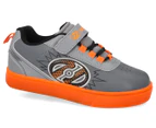 Heelys Boys' Pow X2 Lighted Skate Shoes - Grey/Charcoal/Orange