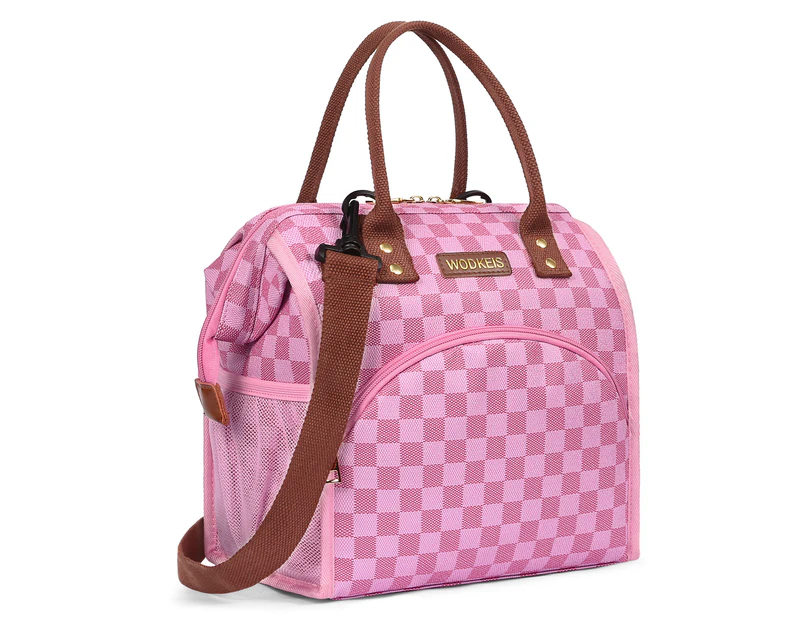 WODKEIS Insulated Lunch Box Reusable Lunch Bags-Pink