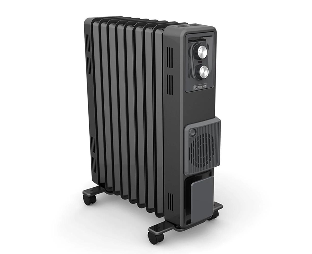 Dimplex 2400W Oil Free Portable Column Heater/Heating w/Turbo Fan/Thermostat BLK