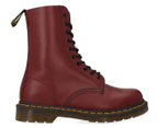 Dr. Martens Unisex 1490 Smooth Leather Boots - Cherry Red