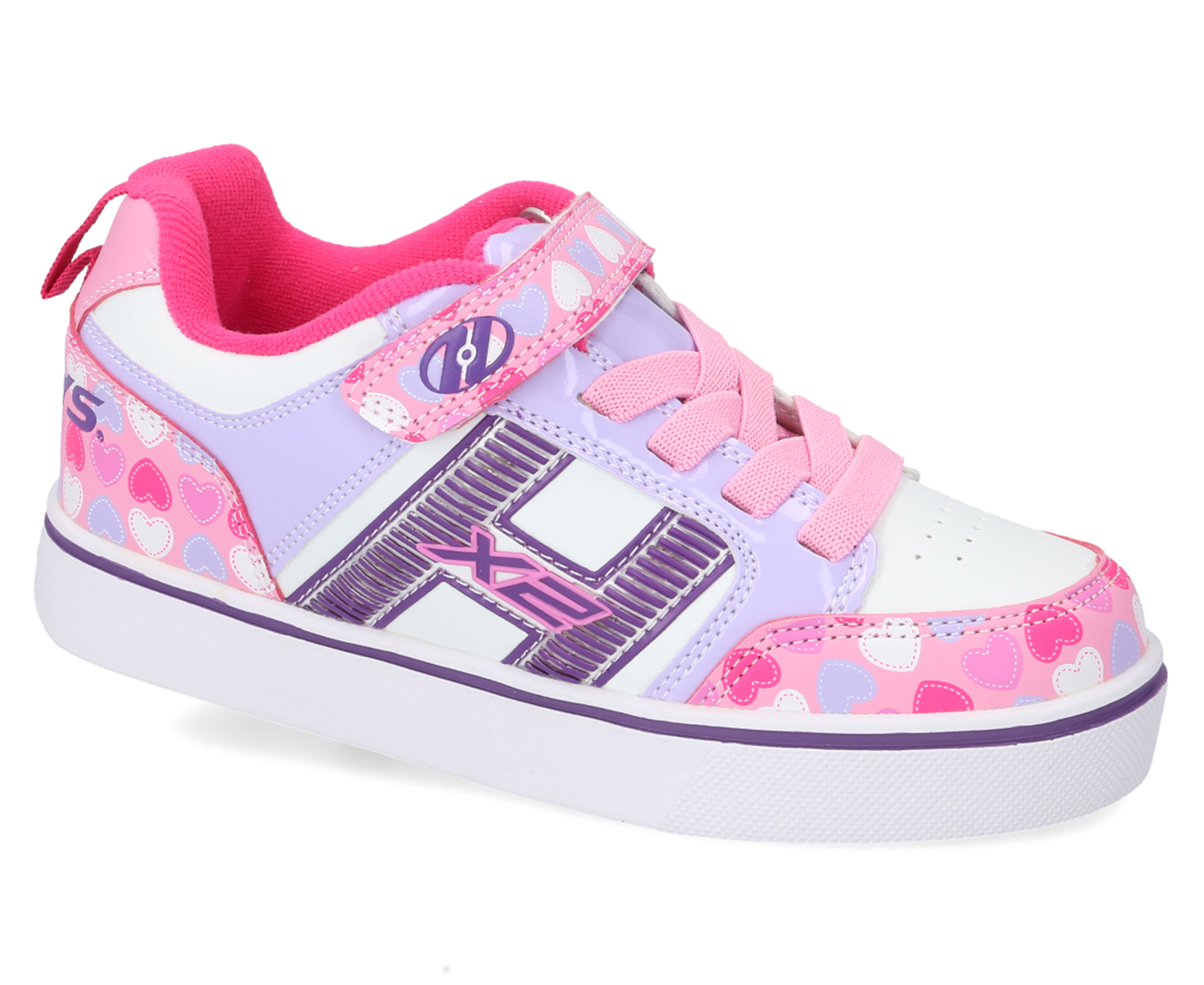 Heelys Girls' Bolt Plus X2 Lighted Skate Shoes Pink/Lilac/Hearts