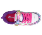 Heelys Girls' Bolt Plus X2 Lighted Skate Shoes - White/Silver/Rainbow