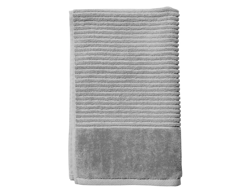 Jenny Mclean Royal Excellency Hand Towel 2 ply sheared Border 600GSM - Silver