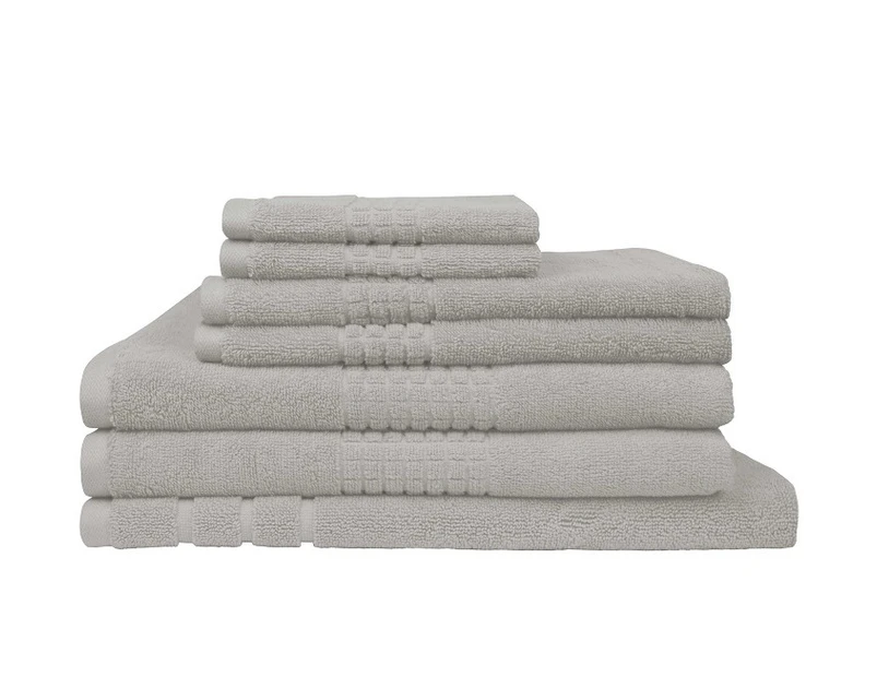 Jenny McLean Montage Towel sets 650GSM 7PC Bath Linen Set - Silver