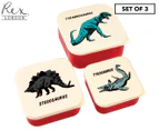 Rex London 3-Piece Snack Boxes Set - Prehistoric Land