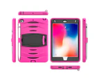 WIWU Shock Wave Design Kickstand Case Anti-Fall Protection With Pencil Holder For 7.9inch iPad Mini 4/5-Rose Red