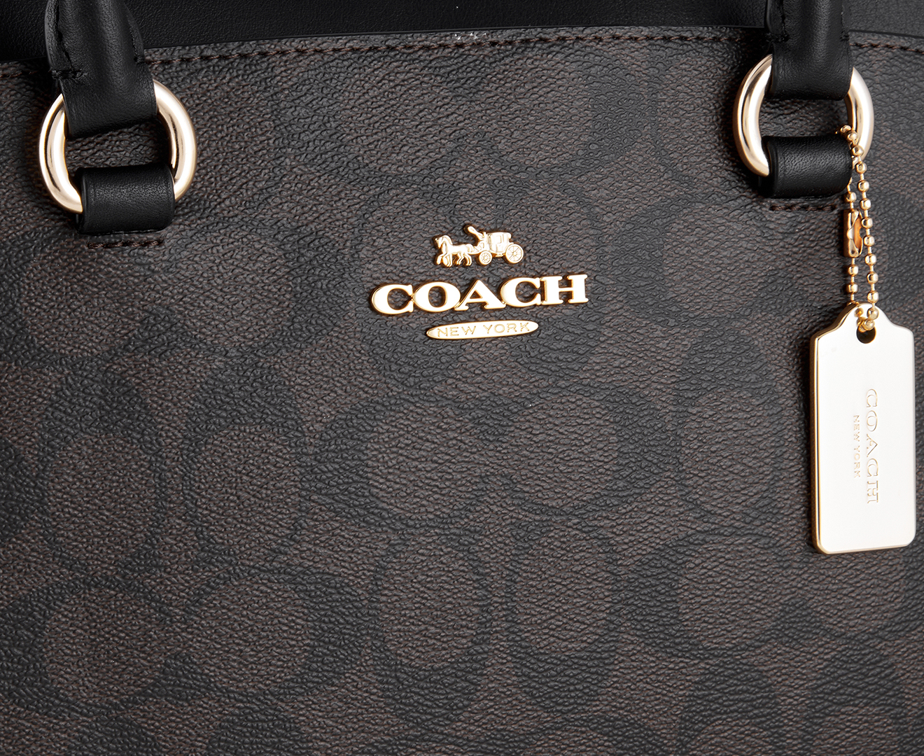 Coach Mia Satchel Signature Canvas Brown