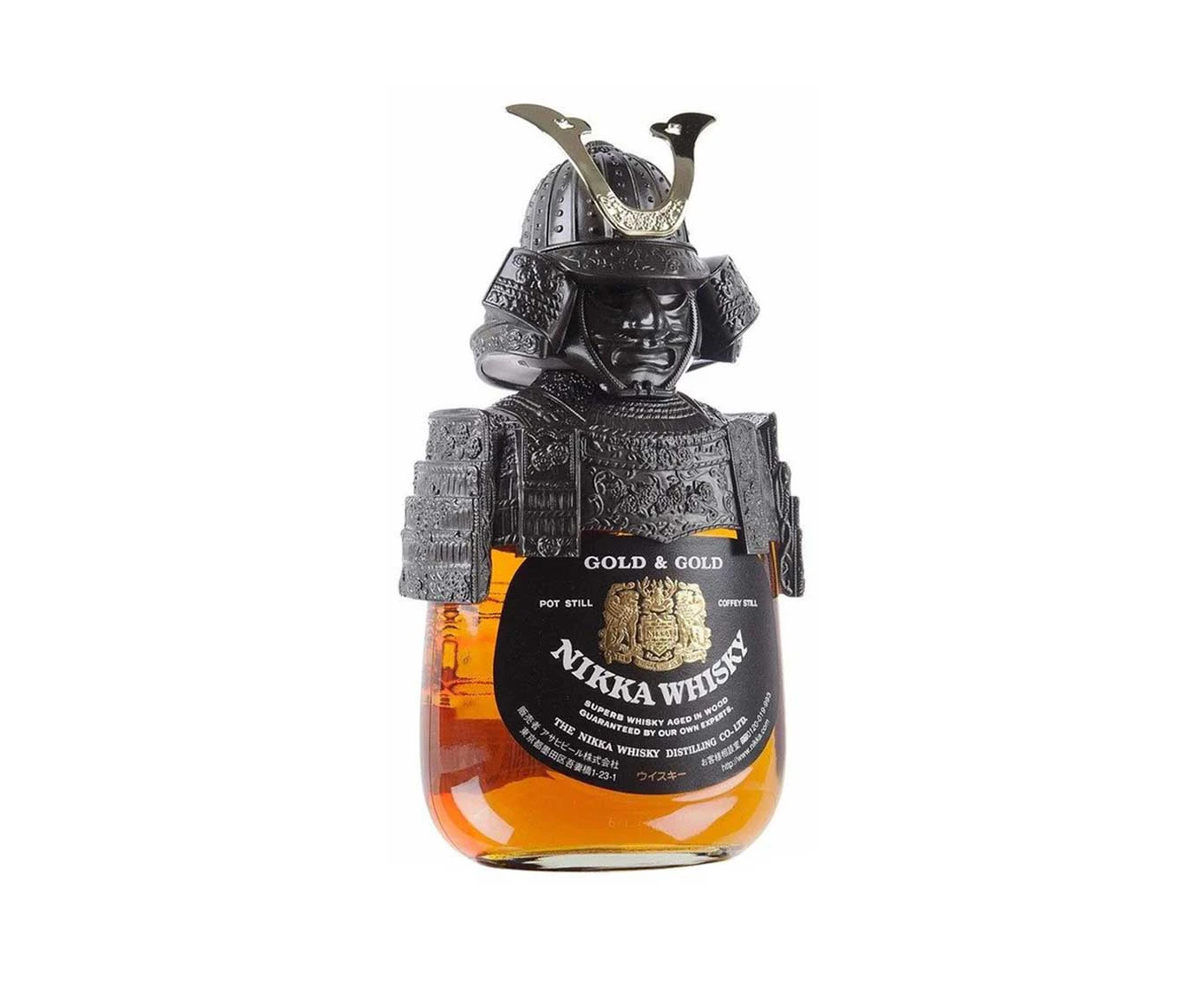 Nikka Gold and Gold Samurai Armour & Helmet Blended Japanese Whisky 750 ml @ 43% abv