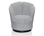 Elmer Fabric Lounge Chair - Pigeon Grey with Black Base