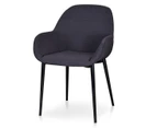 Lynton Fabric Dining Chair - Black