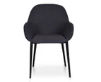 Lynton Fabric Dining Chair - Black
