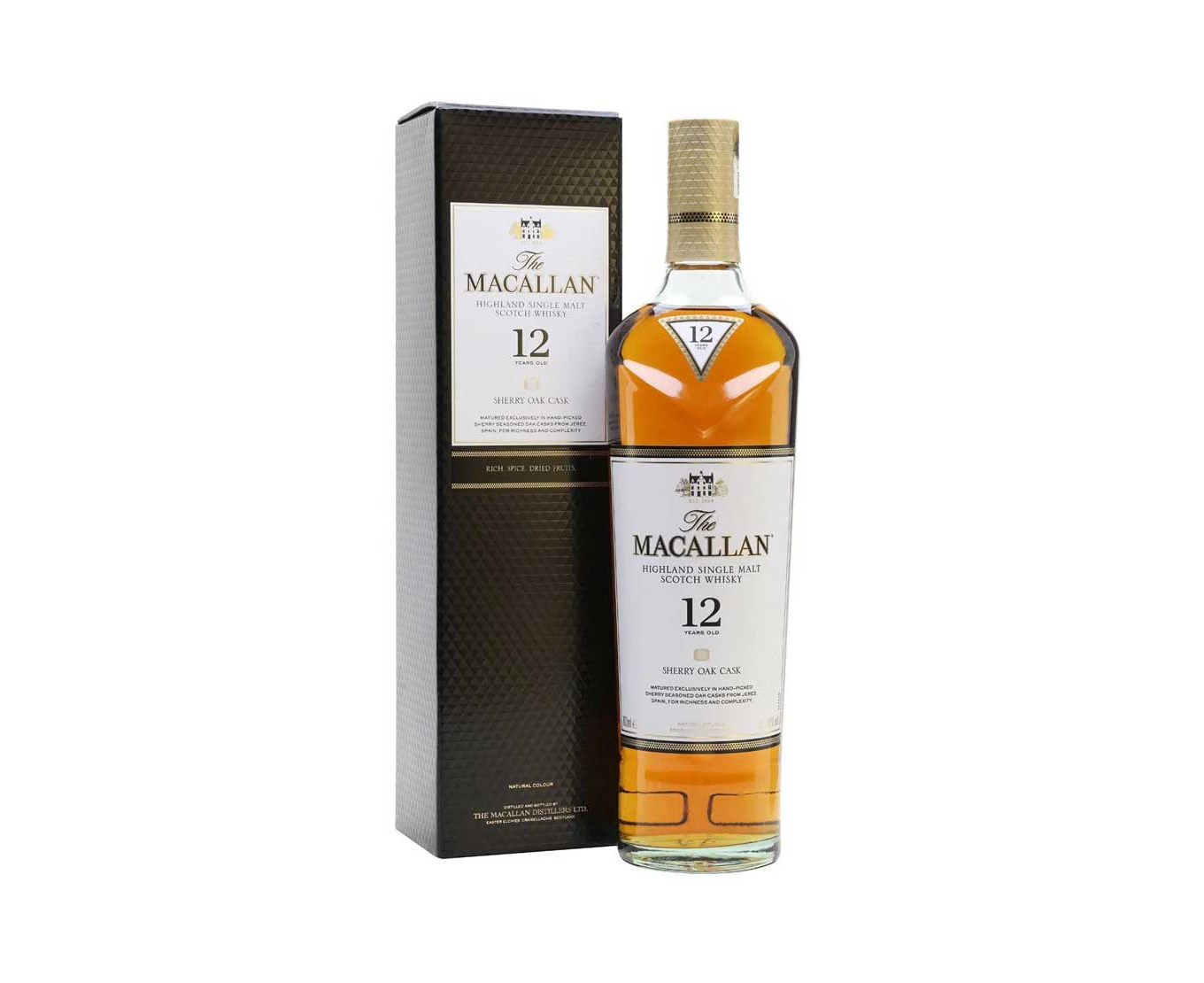 The Macallan 12 yo Sherry Oak Cask Single Malt Scotch Whisky 700 ml @ 40% abv