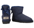 Ever Ugg Australia Women's Mini Bailey Back Bow Boots - Navy Blue