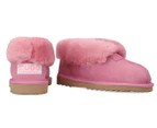 Ever Ugg Australia Women's Wool Collar Slippers - Pink
