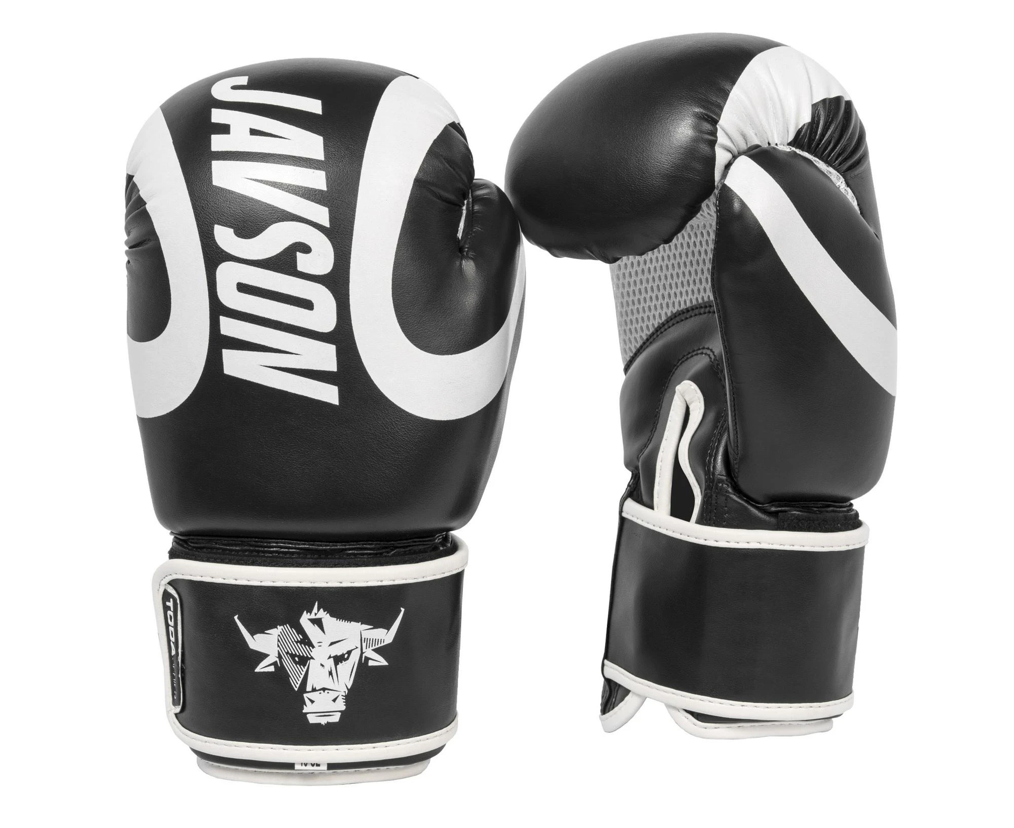 Boxing Gloves Toda Series Synthetic Leather Black for Men & Women for Punching, Training, Kickboxing & Sparring in 10oz, 12oz, 14oz, 16oz by Javson