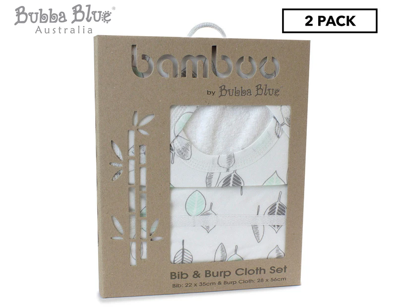 Bubba Blue Bamboo Bib & Burp Set - Mint Meadow