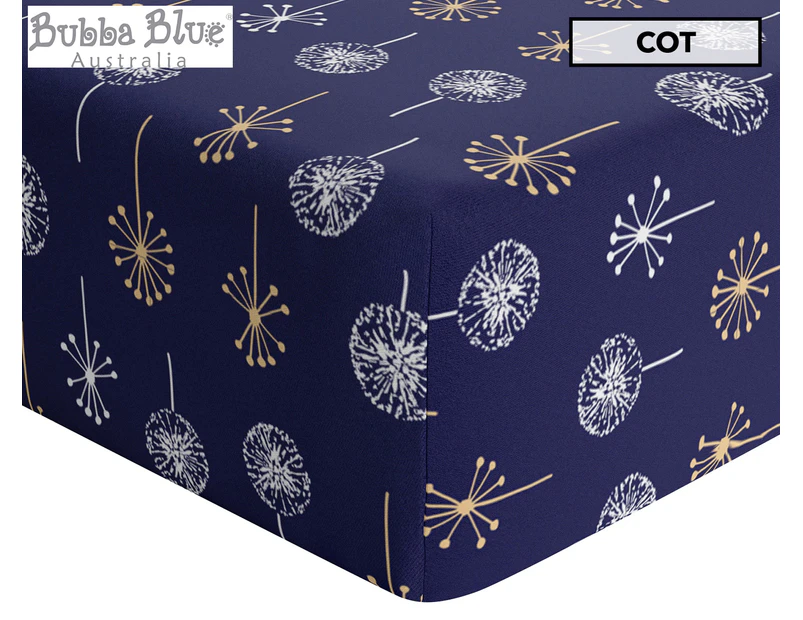 Bubba Blue Bamboo Jersey Cot Fitted Sheet - Night Sky