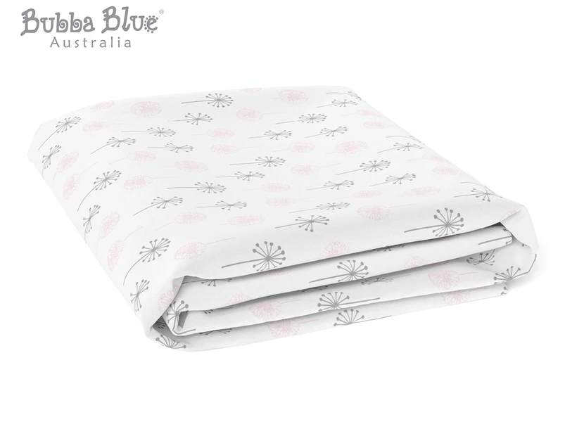 Bubba Blue Bamboo Jersey Bassinet Fitted Sheet - Pink Bloom