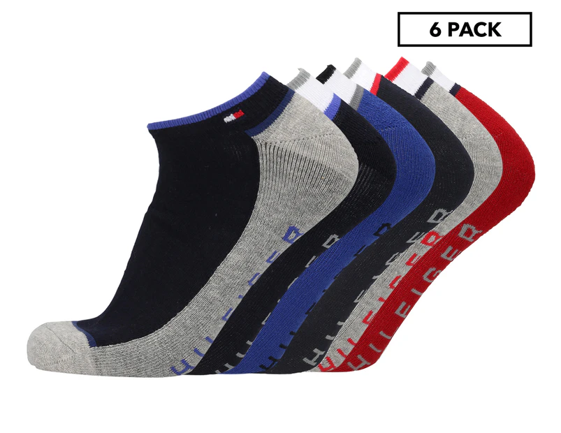 Tommy Hilfiger Men's Cushion Sole Ankle Socks 6-Pack - White/Multi