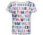 Tommy Hilfiger Girls' Mocha Tee / T-Shirt / Tshirt - White/Ballerina
