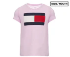 Tommy Hilfiger Girls' Riley Tee / T-Shirt / Tshirt - Pink Lady