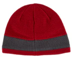 The North Face Men's Logo Stripe Beanie - Cardinal Red/Asphalt