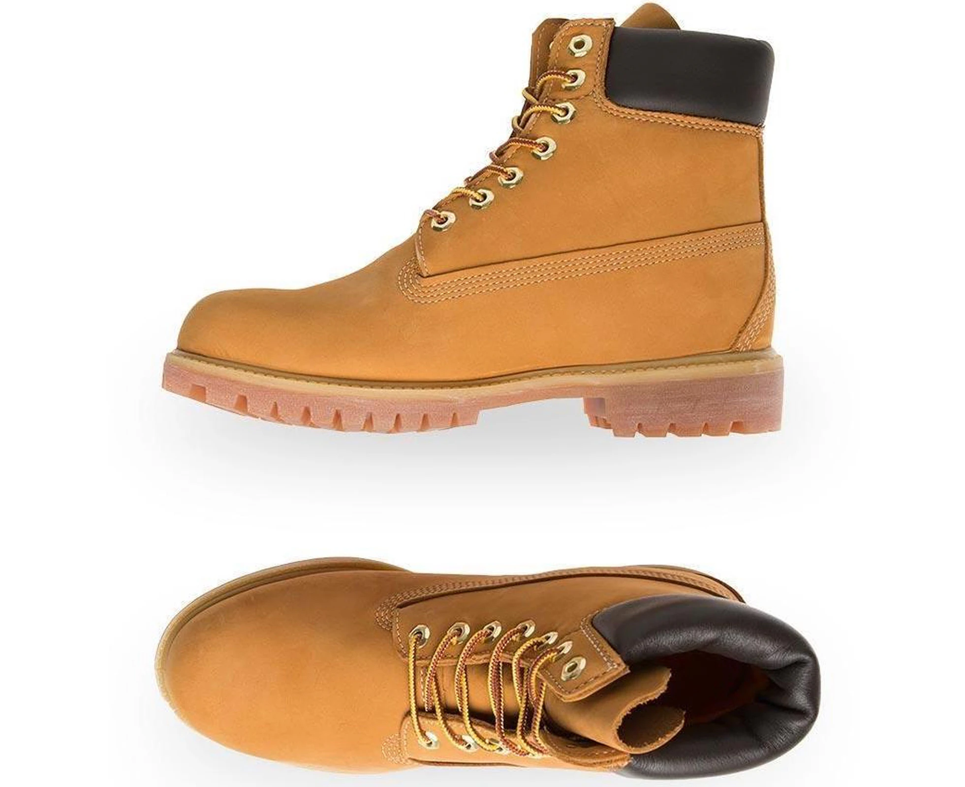 Timberland Men's 6" Premium Waterproof Boots Original Yellow Shoes - Wheat Nubuck