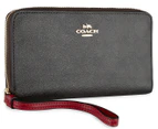Coach Signature Large Phone Wristlet Wallet - Brown/True Red