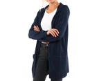 All About Eve Women's Mia Hooded Cardigan - Navy