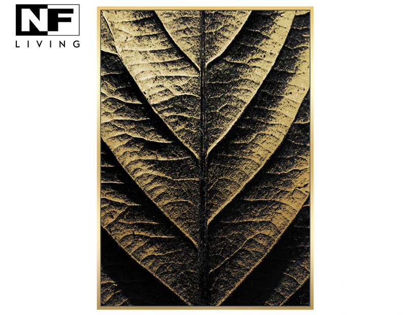 NF Living 83x123cm Gold Foil Veination Print Wall Art