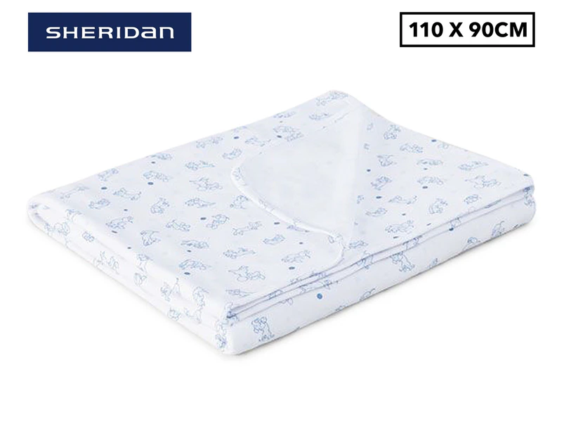 Sheridan 110x90cm Willoh Dog Baby Wrap - Blue