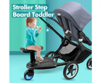 Stroller Step Board Toddler Buggy Wheel Board Skateboard for Prams Joggers Blue