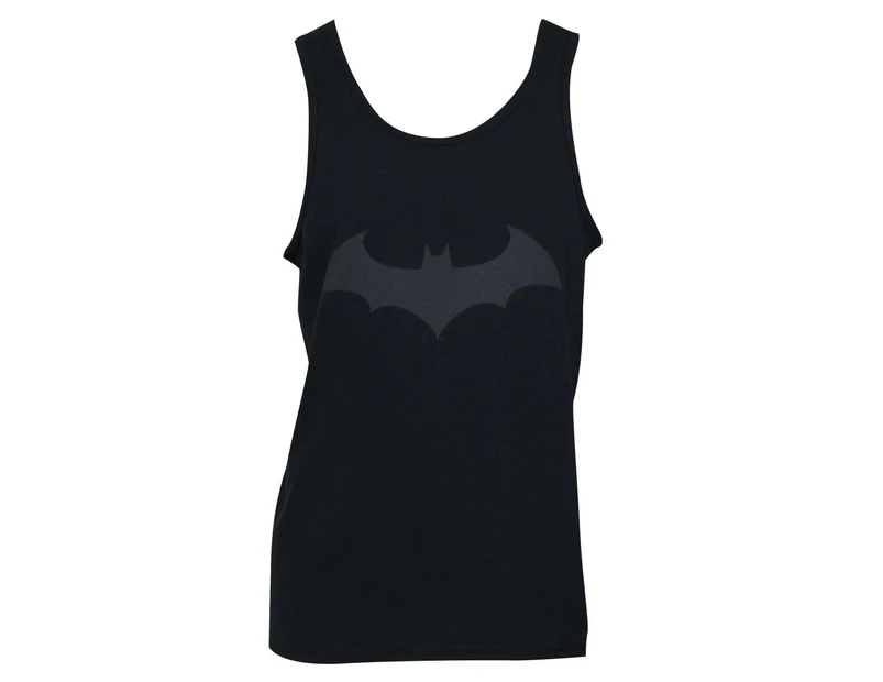 Batman Black On Black Bat Logo Tank Top