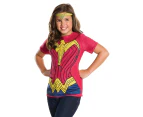 Wonder Woman Youth Costume Tee Shirt With Crown