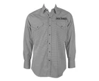 Jack Daniels Geo Print Long Sleeve Gray Button Up Shirt