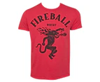Fireball Whisky Large Dragon Logo Red Tee Shirt